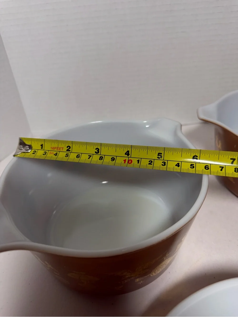 Vintage Pyrex Americana -  Brown Gold 1960s casserole dishes